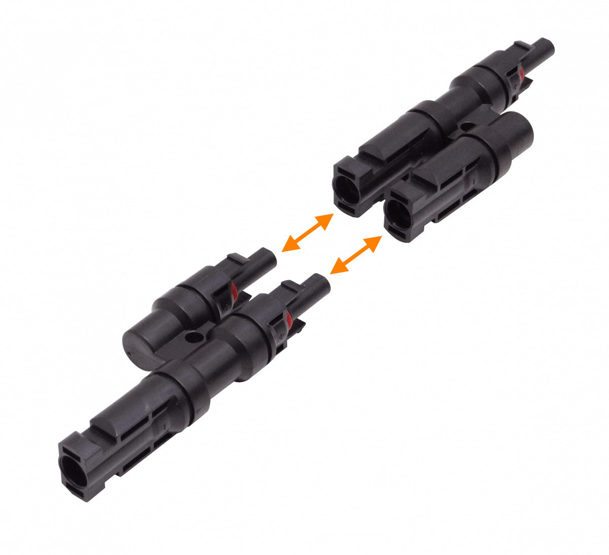 MC4-D2 SY-PV Par de Conectores Solares Doble 2x1 MC4 en Paralelo IP67 Multi-Contact
