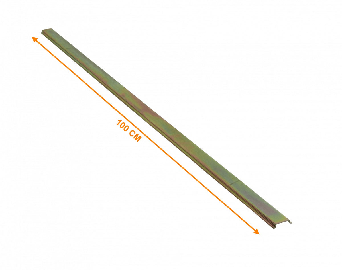 DIN-35-1 Perfil guía 100 centímetros 1 metro Carril normalizado DIN 35 milímetros Simétrico Acero zincado Para uso en automatización y aplicaciones similares