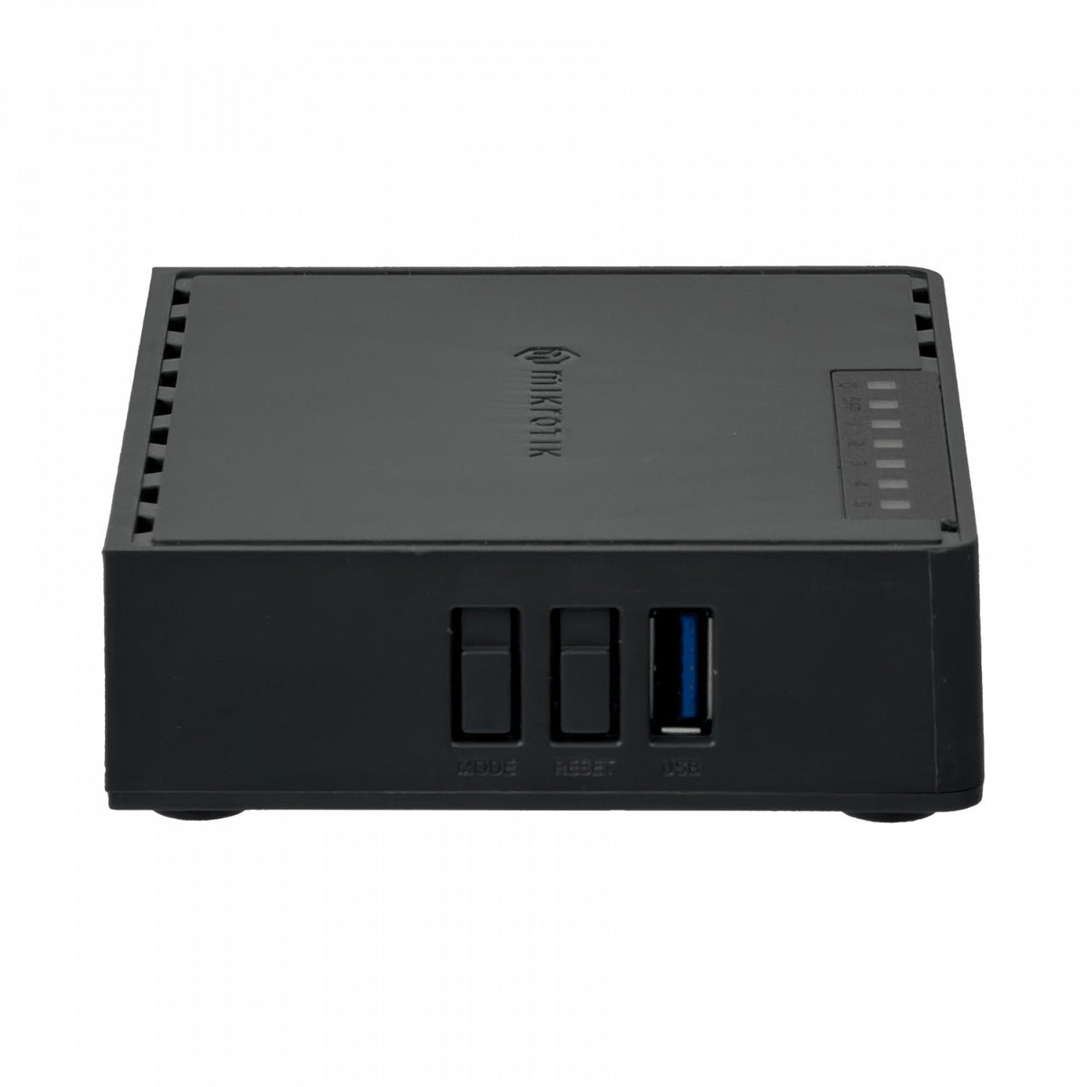 HEX S MIKROTIK 1 puerto SFP 2.5 Gbps, 5 puertos 10/100/1000 (1 con PoE), 2 cadenas 950 MHz, 256 MB, ranura microSD, USB, licencia nivel 4, incluye fuente 24V