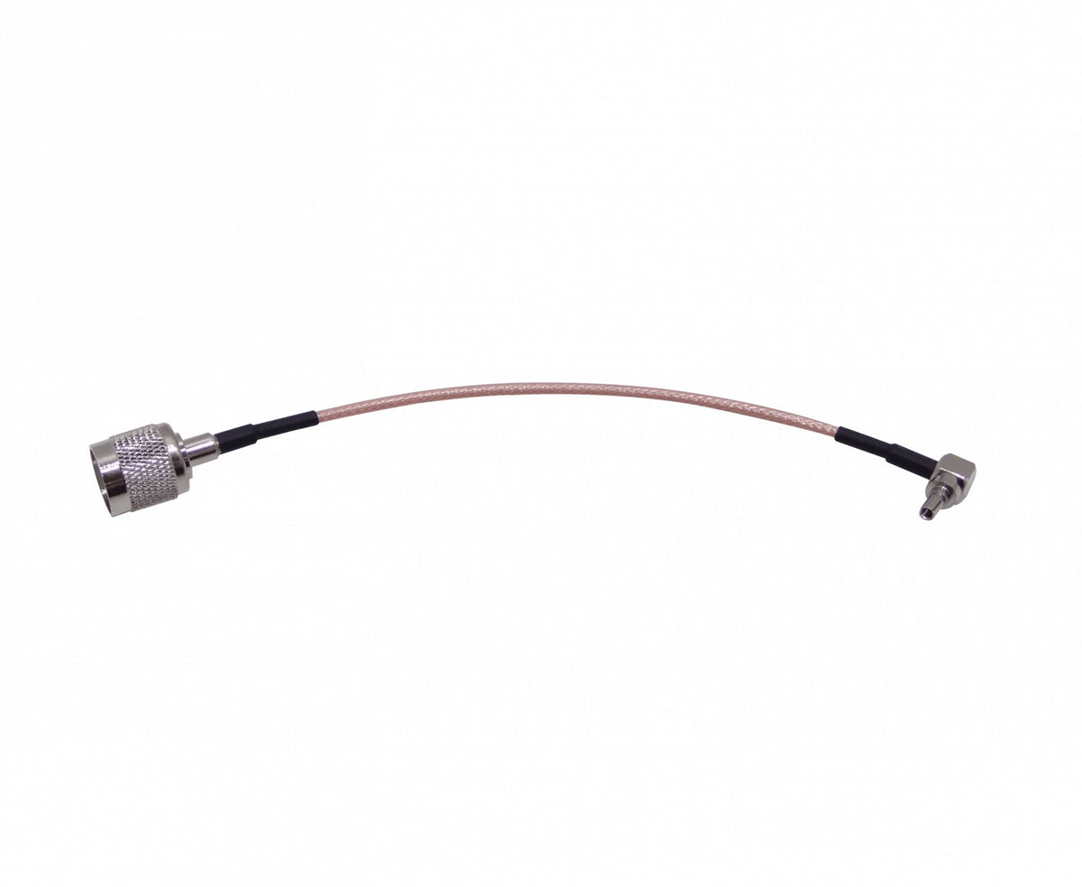 9M1TM-20CM Cable Coaxial RG174 CRC9 Macho Acodado 90° a TNC Macho 20cm