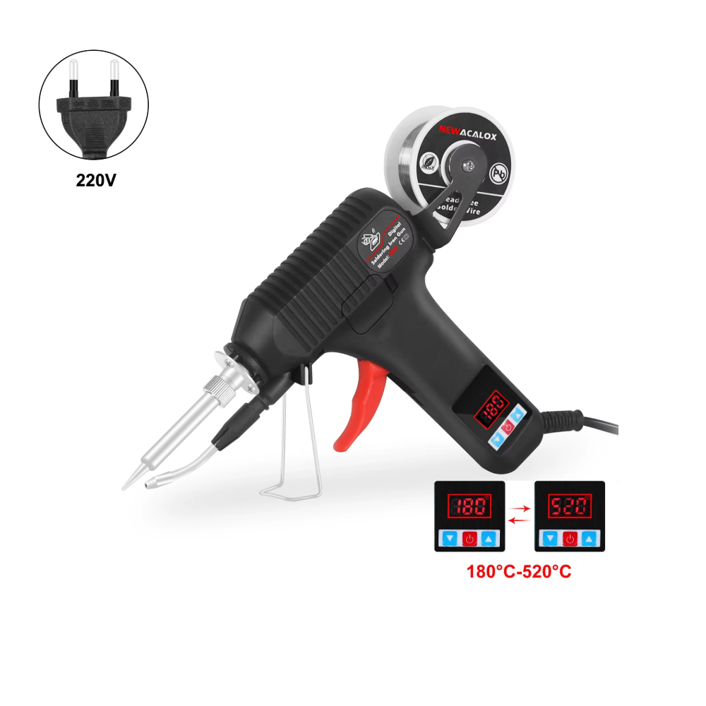 Soldador Eléctrico Tipo Pistola con Alambre de Aportación 80W Rango 180 a 520º