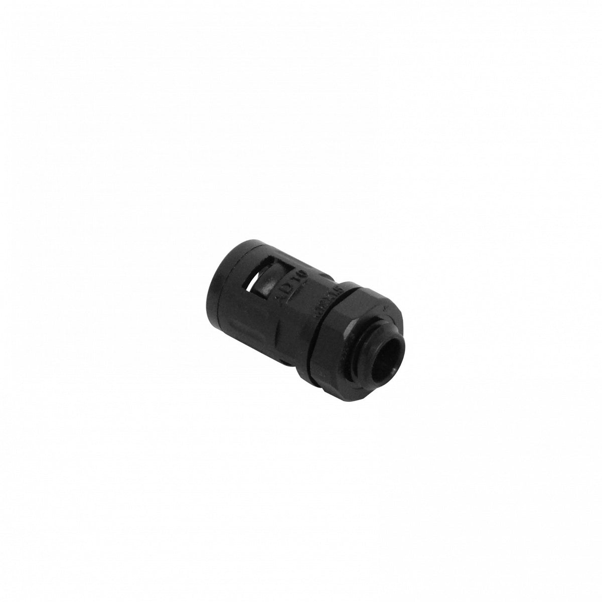 FLEP10-SA 10mm Salida Caja Prensa Estopa p/Conduit Flexible Plastico Negro