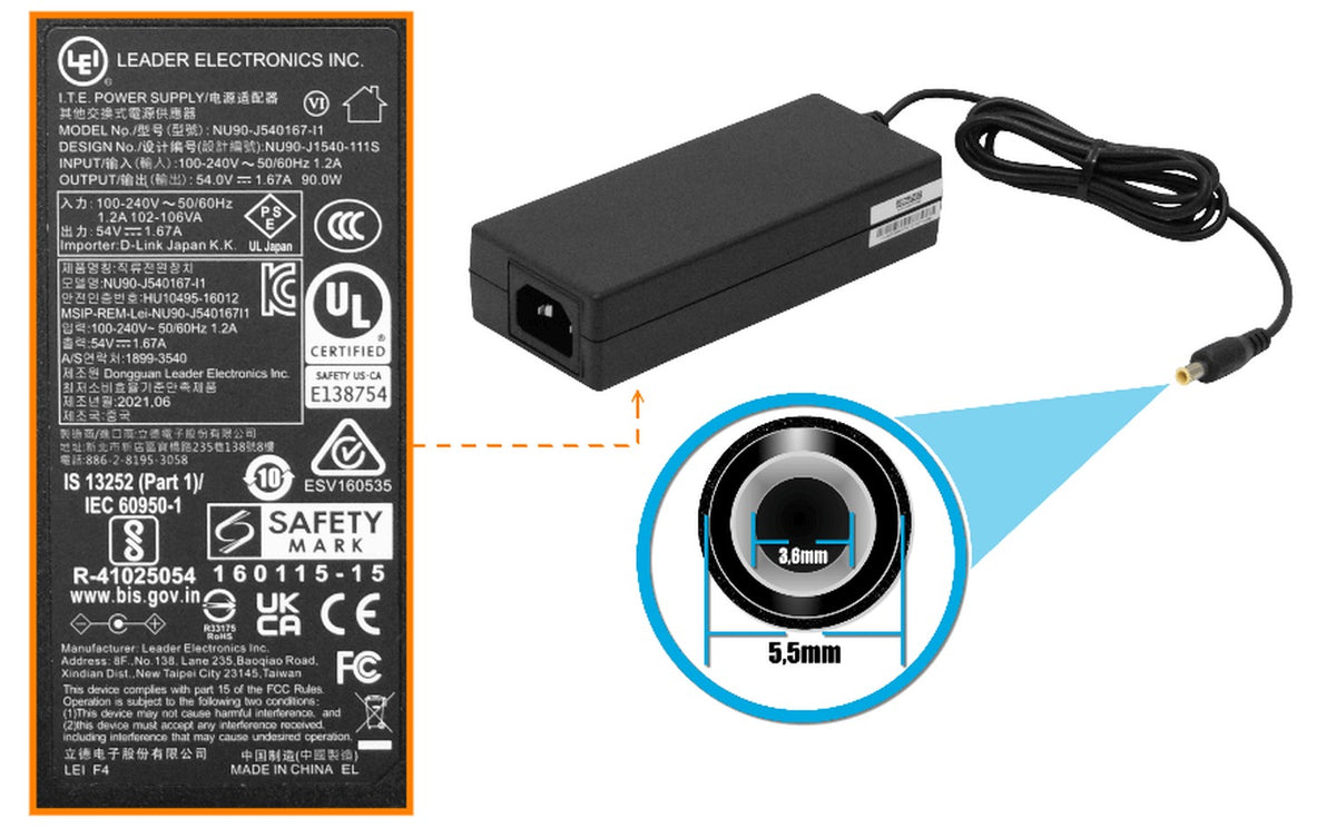 DGS-1100-08PV2 D-LINK requiere-Cable 8-1000-PoE48V-af 64W-total Switch Administrable incl-54V-85W