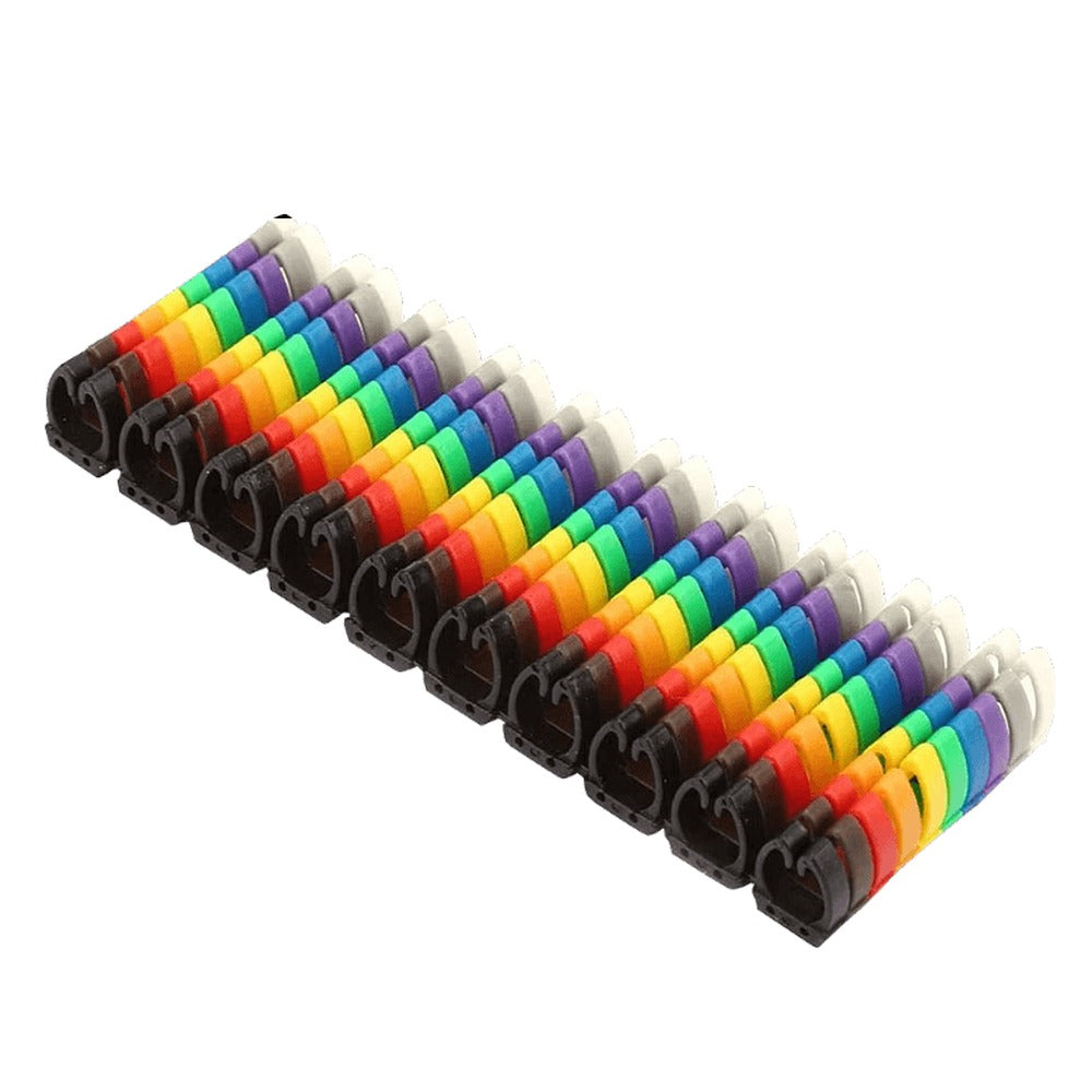 MARKER-UTP Juego de 100 Marcadores Numéricos para Cable Cat5/Cat6, Dígitos 0-9 (10 de Cada)