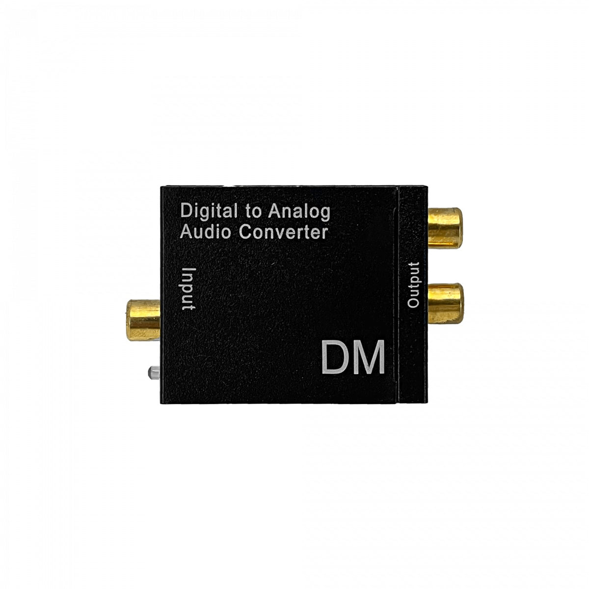 TOSLINK-RCA Convertidor de Señal de Audio Óptica/Toslink o Coaxial a 2 Conectores RCA Hembra, 51x42x26mm, Alimentación 5V