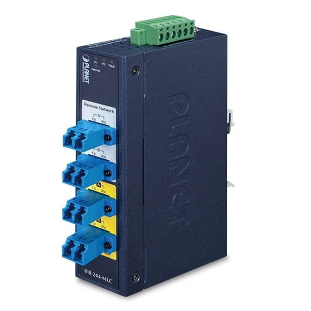 Switch de Derivación de Fibra Óptica Industrial de 2 Canales – Conector LC Multimodo