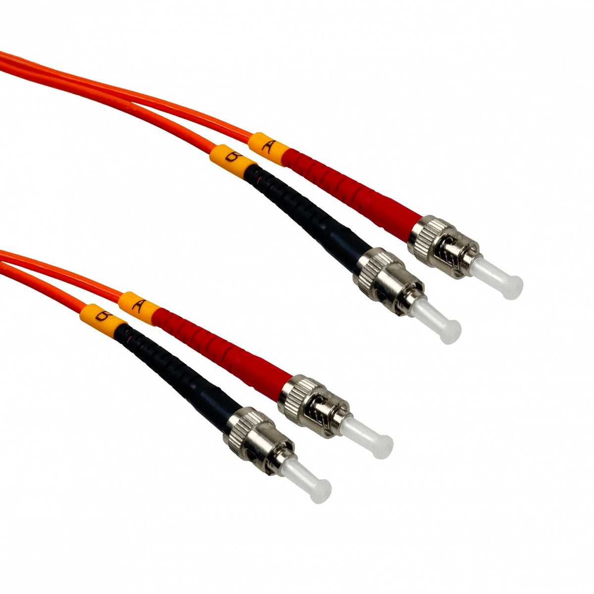 JFMTT1 Cable de fibra óptica dúplex multimodo OM1 ST-ST de 1 metro, núcleo/revestimiento 62.5/125 µm, cubierta LSZH