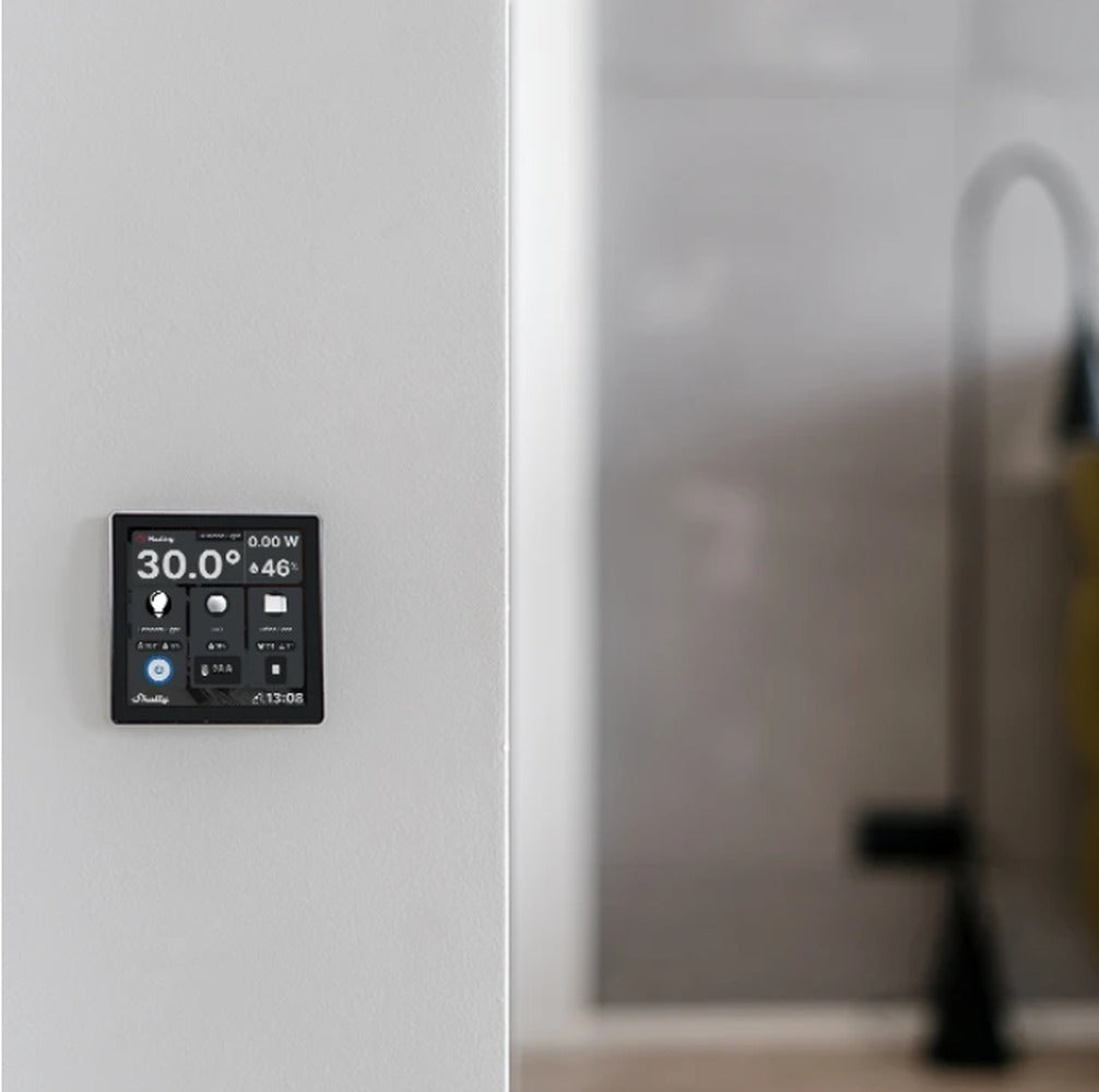 Panel de control Shelly con interruptor y pantalla a color integrada WiFi