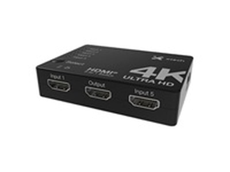 Xtech 5-port to 1 HDMI switch 4KUHD w remote control XHA-430