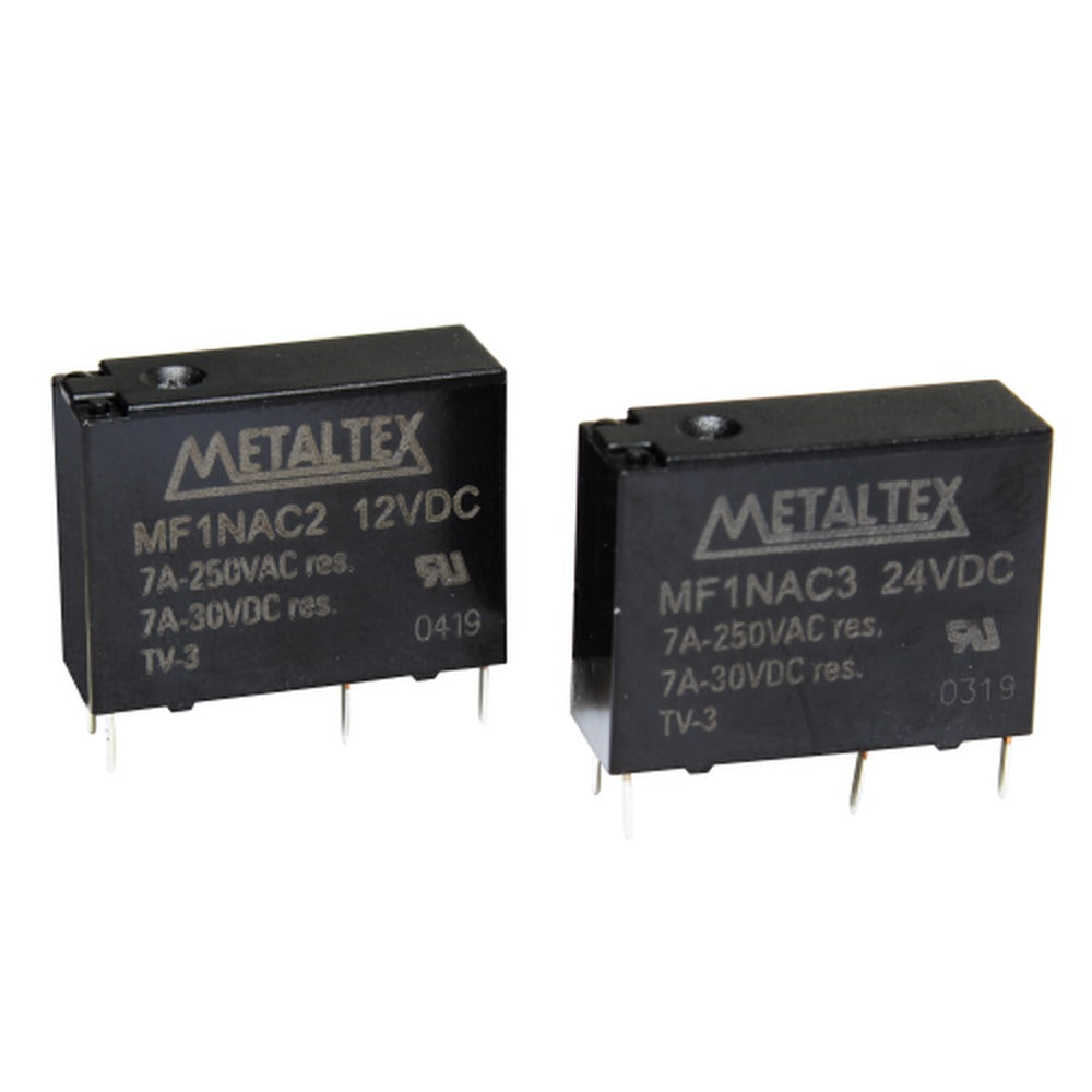 Relé industrial miniatura de potencia 1NA hasta 10A serie MF - 12VDC