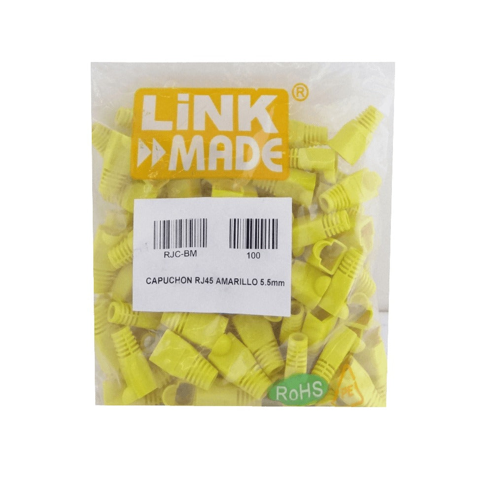RJC-BM Amarillo Empaque-100-unidades Protector para Conector RJ45
