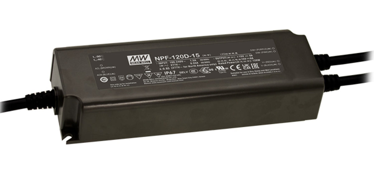 Driver LED plástico corriente dimmer 3 en 1 PFC 120W NPF-120D - 10A