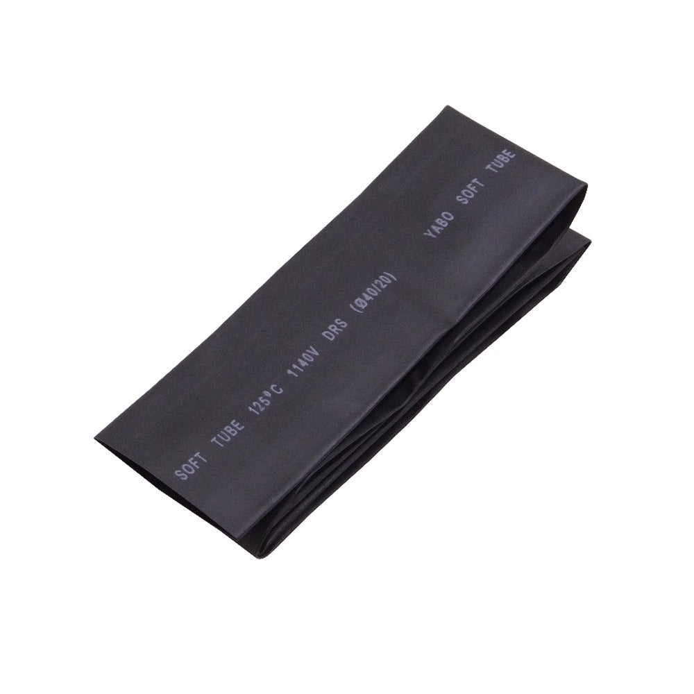 TN40 Tubo Termorretráctil 40mm 1 metro Color Negro 100cm 125ºC 1140V Relación 40/20