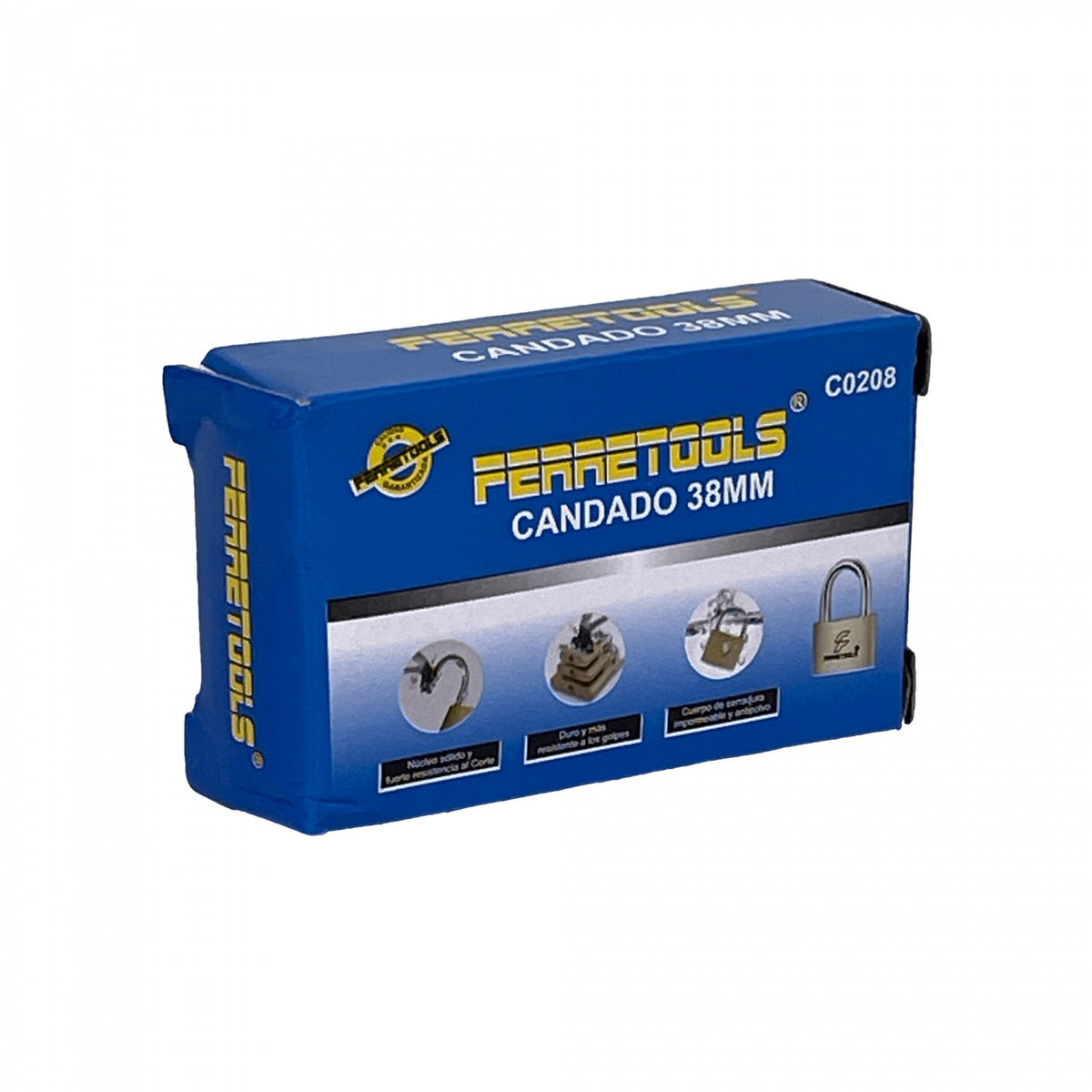 CANDADO-38 FERRETOOLS Candado 38mm Tres-Llaves-19mm C0208