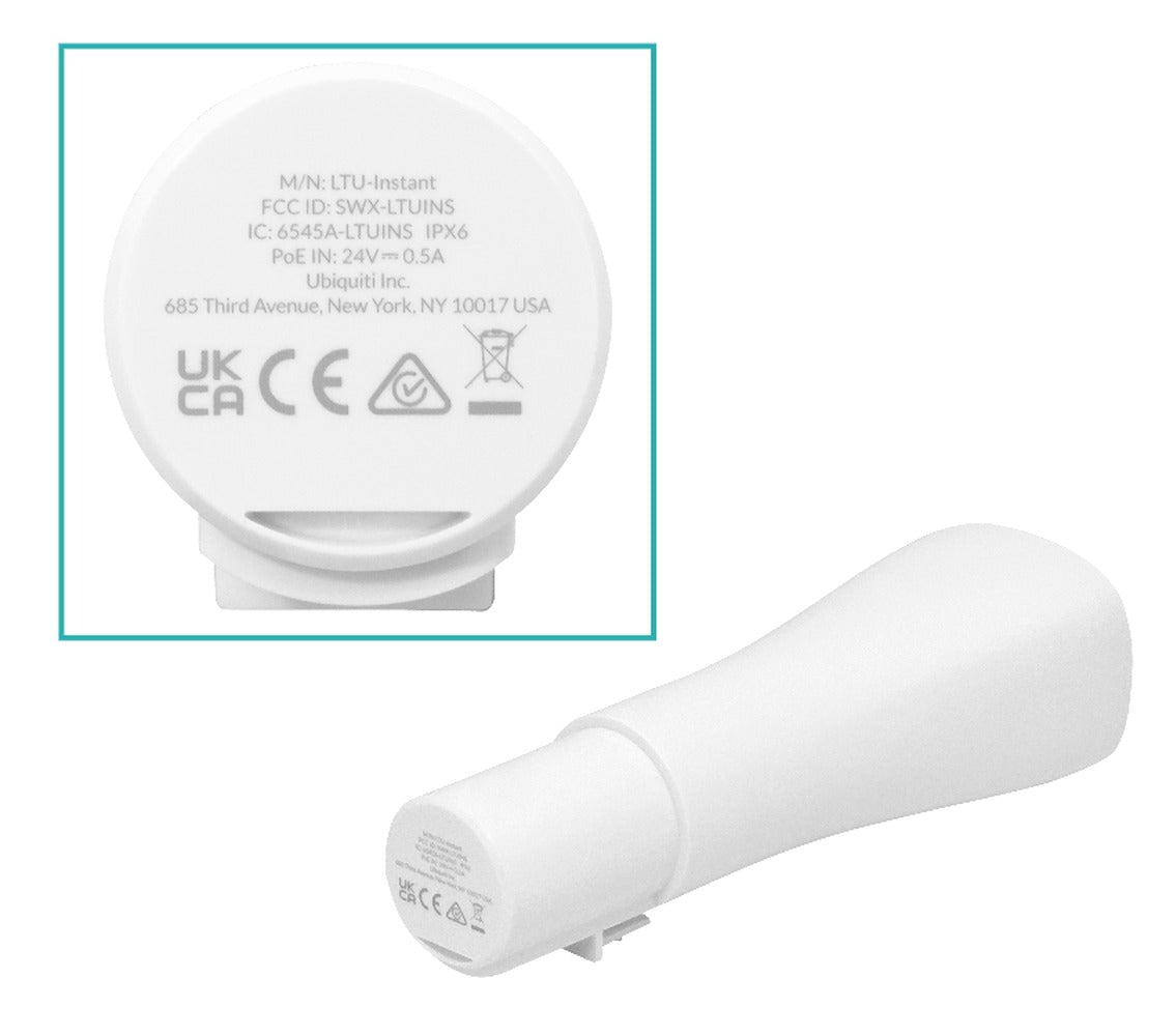 LTU-INSTANT-5. Interfaz de usuario de 5 unidades, ganancia de 22 dBi, banda de 5,15 a 5,95 GHz, Bluetooth de 1 a 1000, incluye fuente de 24 V, requiere antena / LBE-AC-GEN2, UISP-LTU-INSTANT-LBE-5AC-GEN2, UBIQUITI