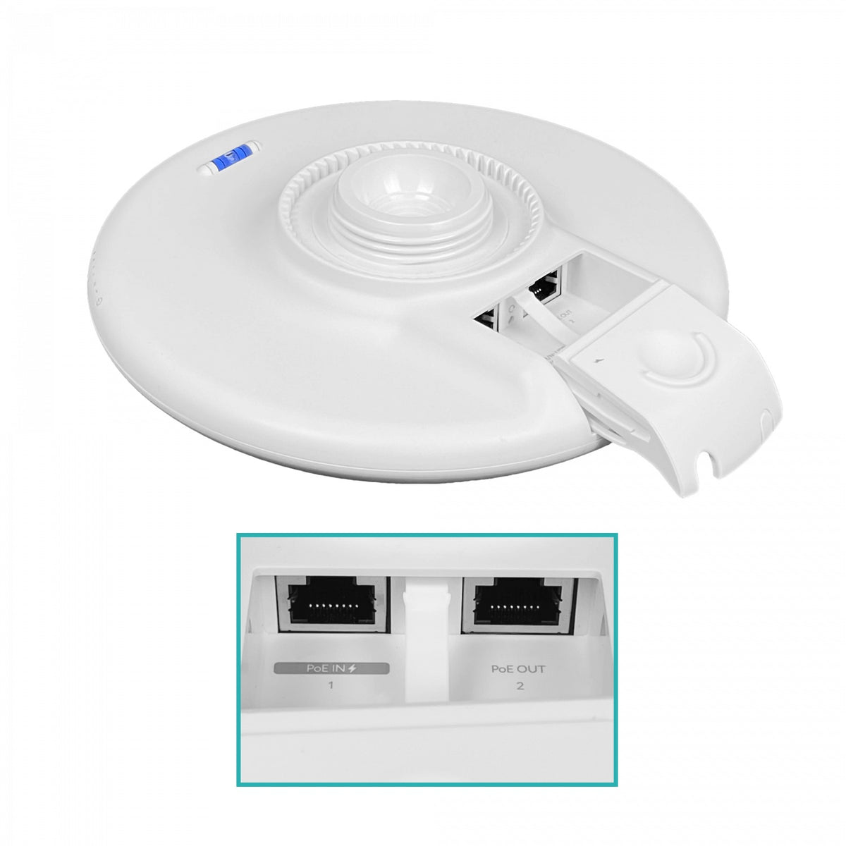 UDB-PRO. Enlace inalámbrico de 5 km en banda de 5 GHz, puente de radio de 867 Mbps con antena de 19 dBi, rango 2-1000, alimentación PoE pasiva de 48 V incluida, modelo UDB-PRO-EU de Ubiquiti.