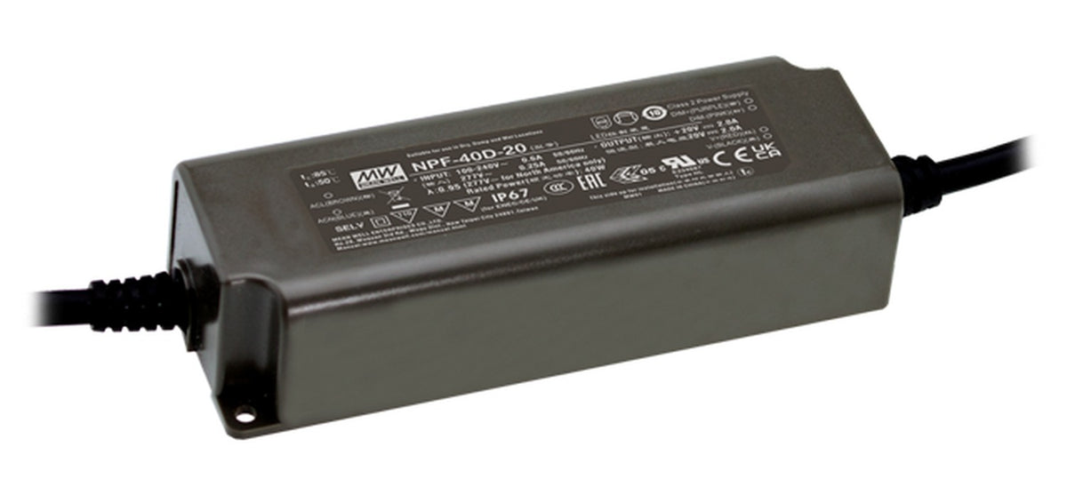 Driver LED plástico corriente dimmer 3 en 1 PFC 40W NPF-40D - 3340mA
