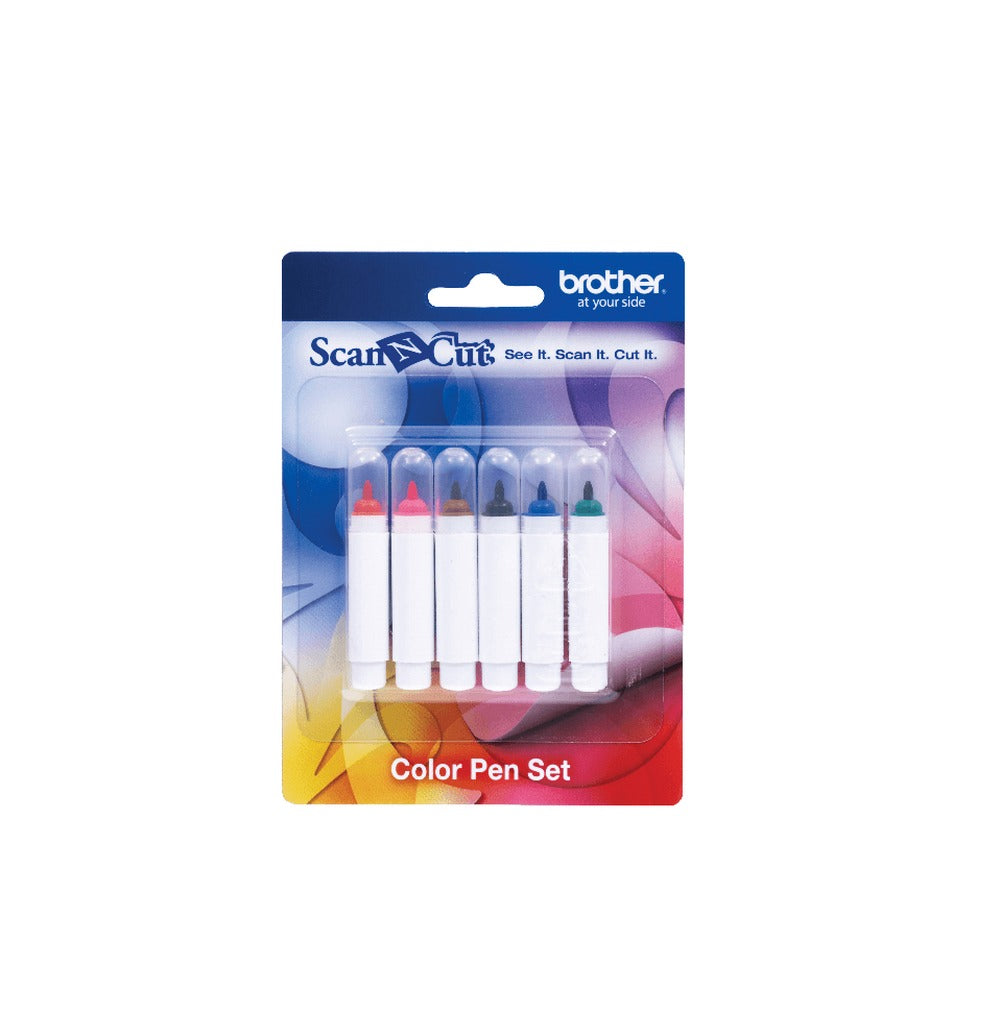CAPEN1 BROTHER 6 Lápices Rojo-Rosa-Negro-Celeste-Amarillo para Papel ScanNcut2 para Máquina de Corte