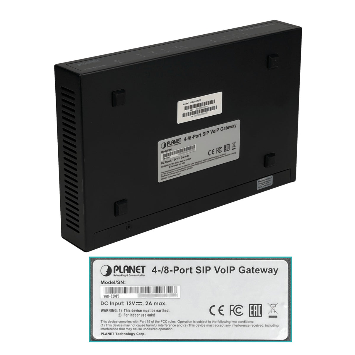 VGW-820FS PLANET Router VoIP 8-FXS-RJ11-H 3-100 1-WAN genera 8linea telef analog
