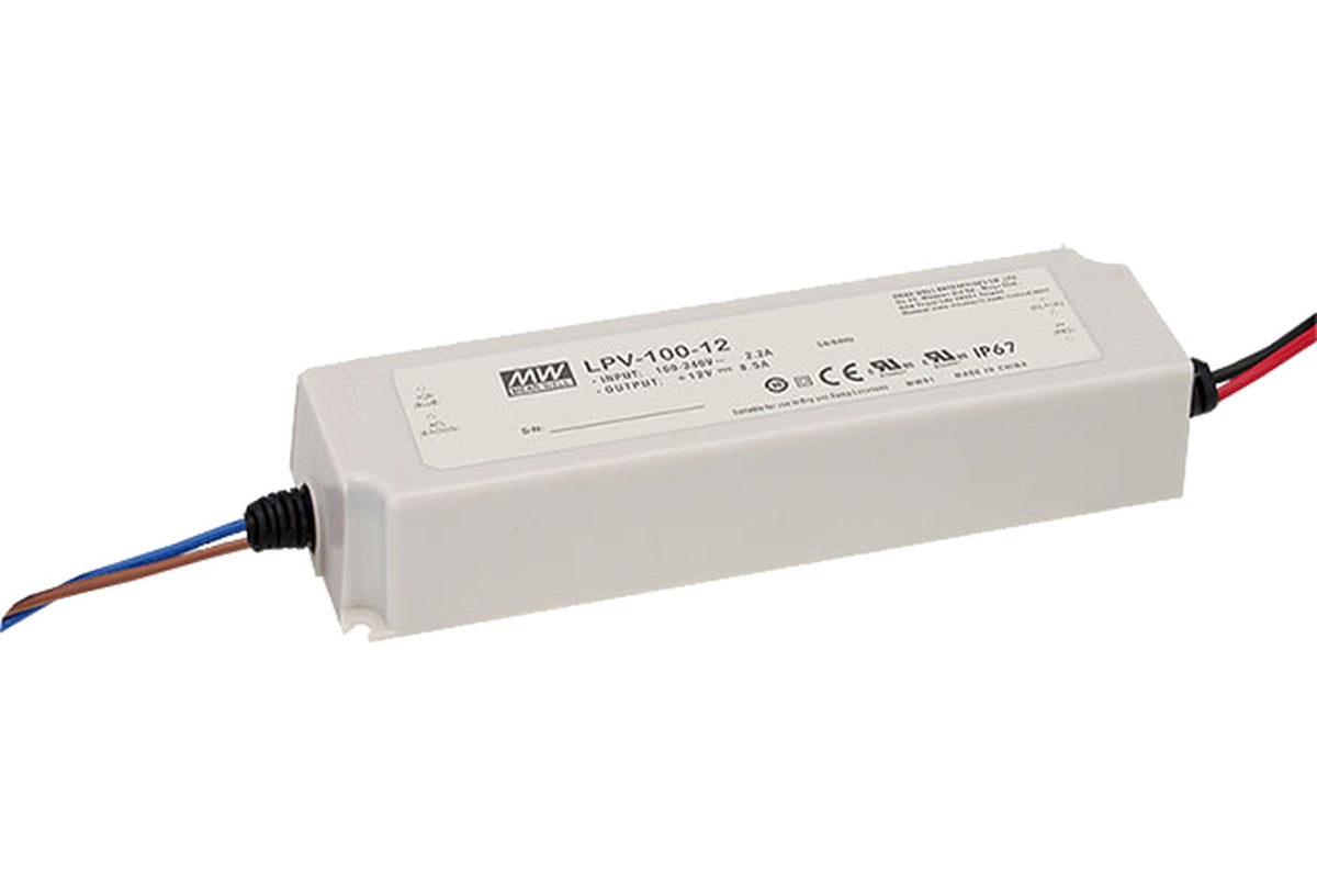 Driver LED plástico voltaje 100W LPV-100 - 15V