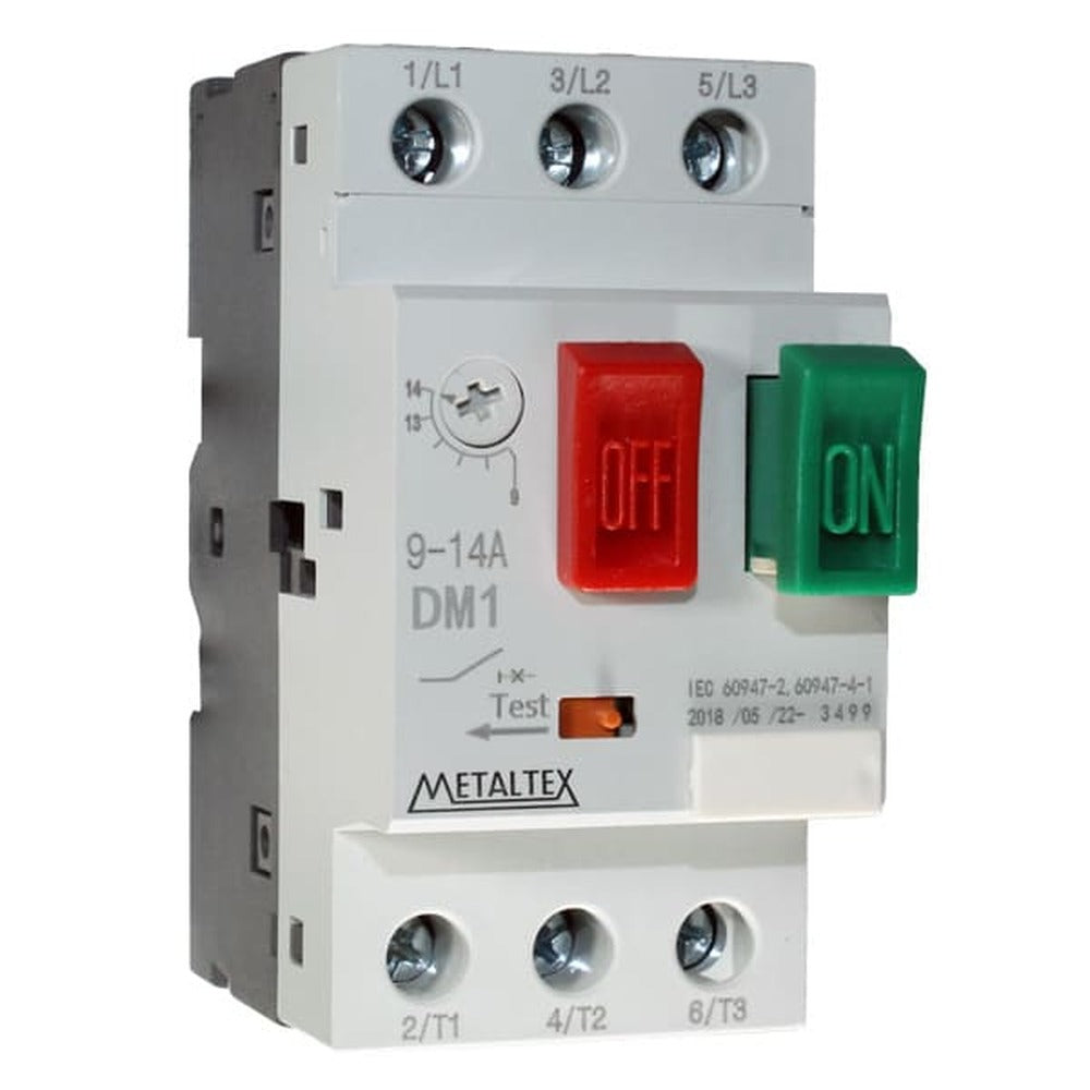 Guardamotor para maniobra y protección rangos 0.63 a 25A serie DM1 - 6 ~ 10A