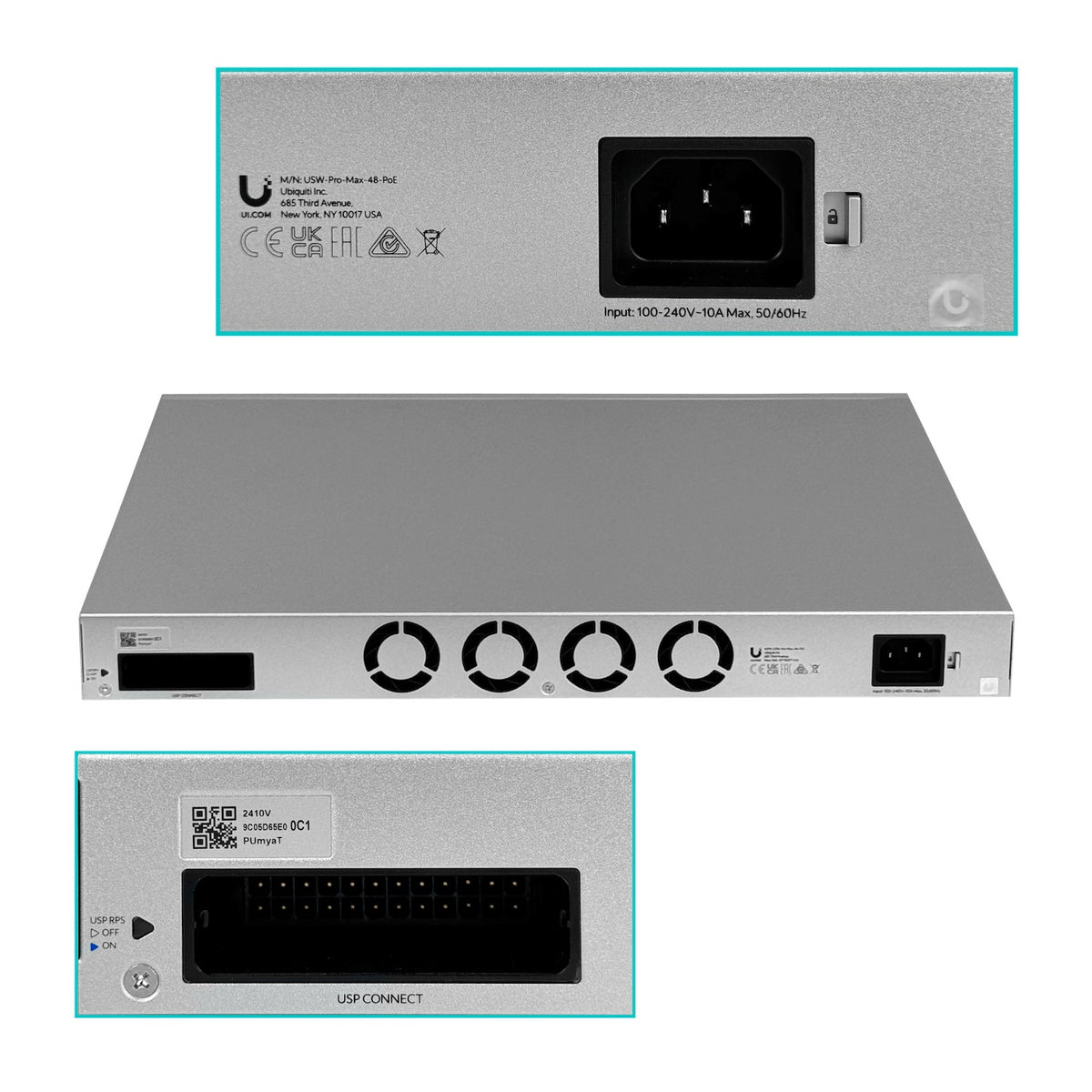 USW-PRO-MAX-48-POE. UI 16-2500 32-1000 PoE 720W-tot 4-SFP+10G req-UniFi Switch L3 USW-PRO-MAX-48-POE-EU UBIQUITI