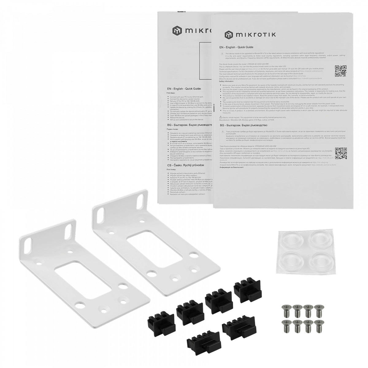 CRS326-4C+20G+2Q+RM MIKROTIK 20 puertos 2,5G 4 puertos 10G 4 ranuras SFP+ 2 ranuras QSFP+40G L6 2 fuentes 220VAC requiere-cables-C13