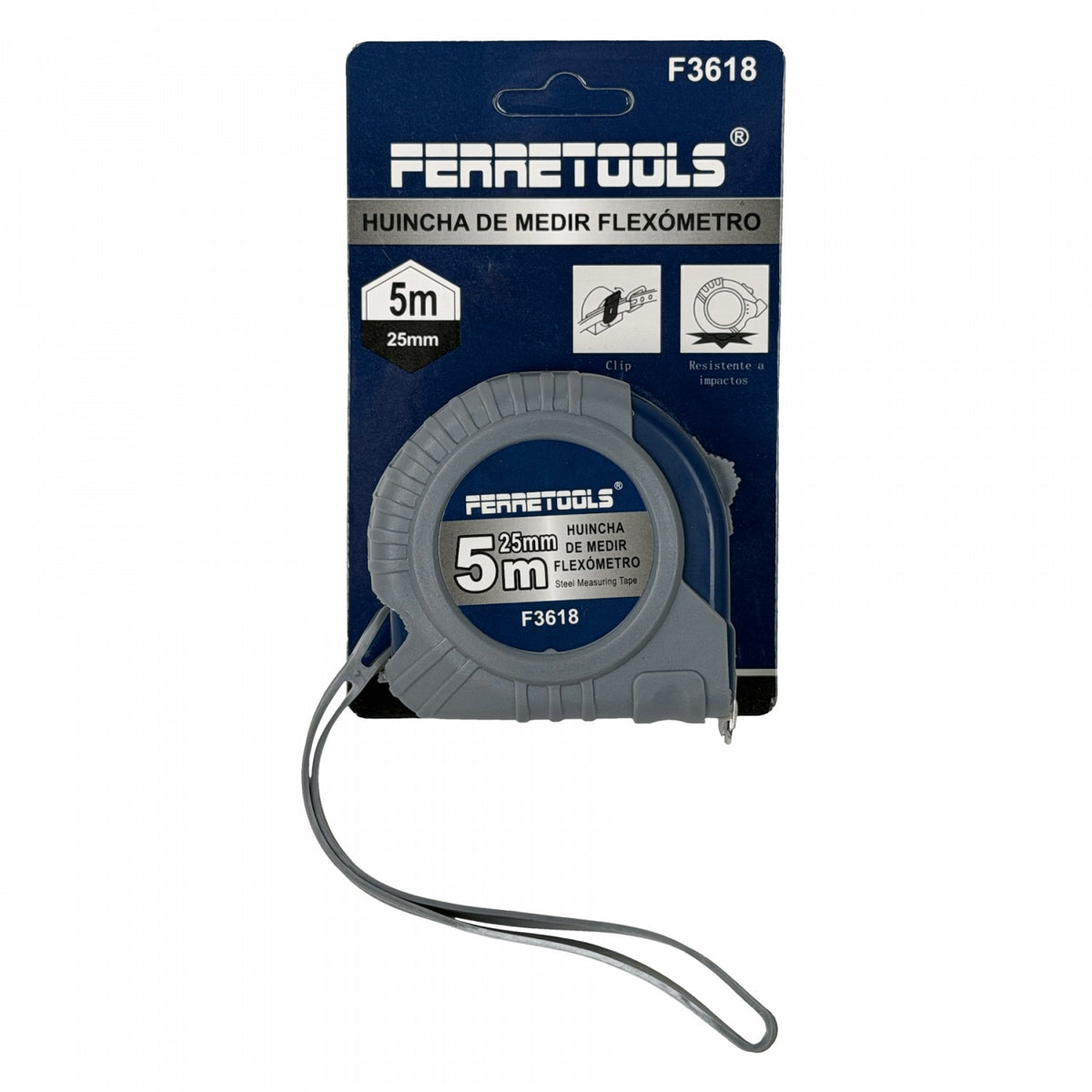 HUINCHA-5M Huincha de Medir 5mts 25mm Flexometro F3618