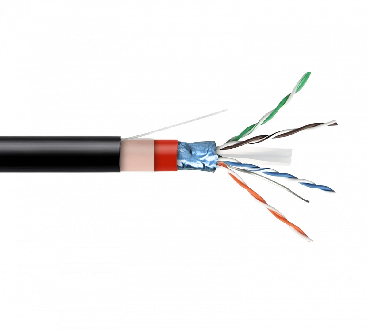 CBX6F-FN FURUKAWA Oscuro Cable F/UTP Categoría 6 Uso interior-exterior Calibre 23AWG Conductor sólido Venta por unidad métrica