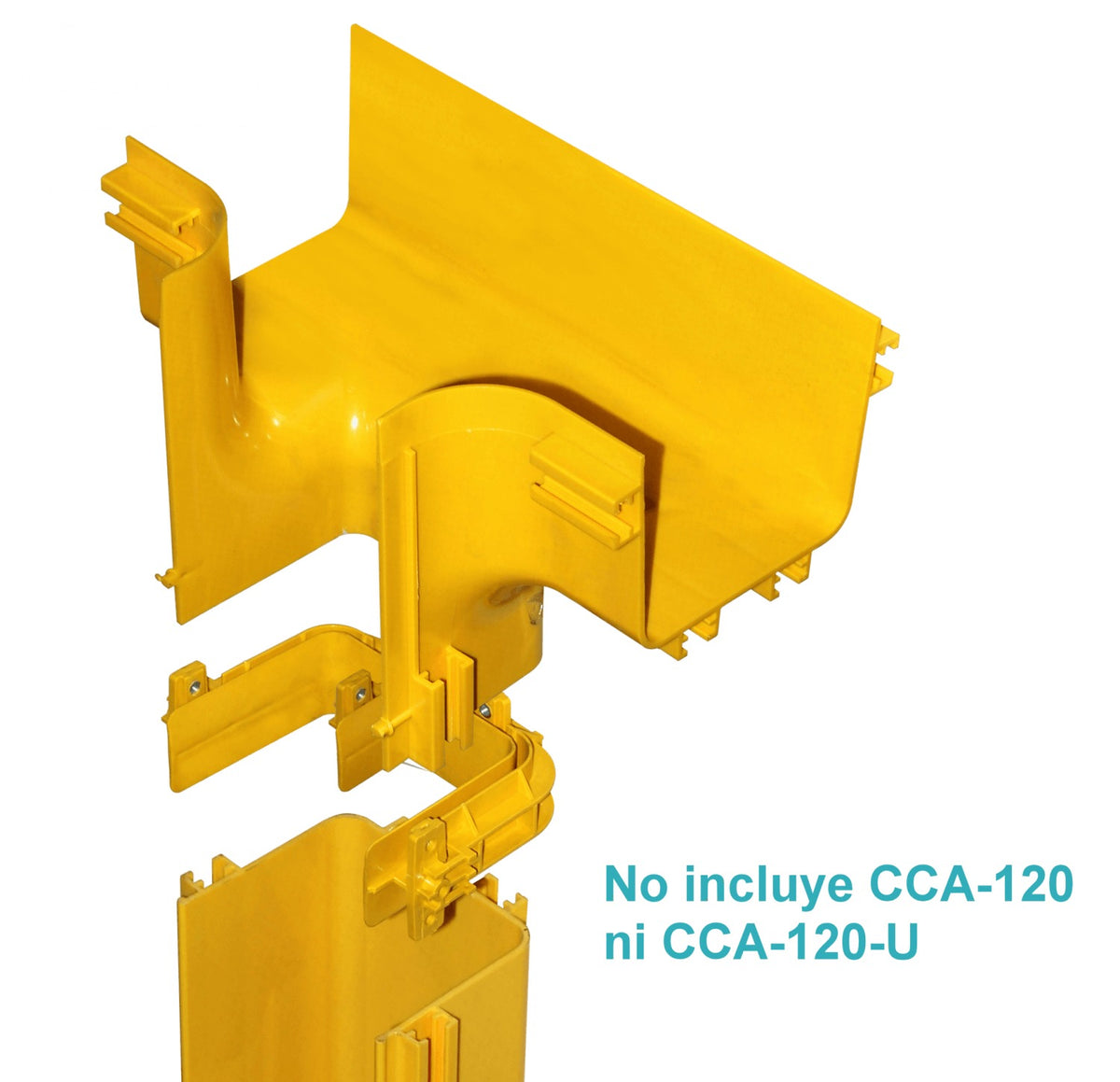 CCA-120-TV Derivación en T Vertical Amarilla 120x100mm PC+ABS LSZH Macho