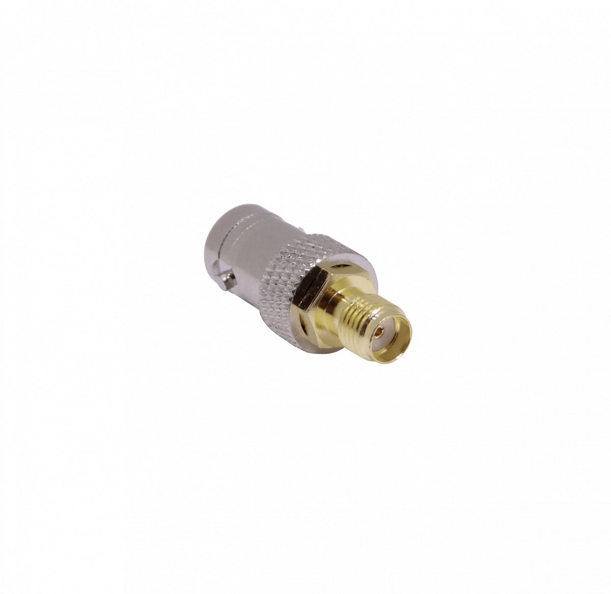 BHSH Adaptador convertidor acoplador BNC hembra a SMA hembra, longitud total 27mm