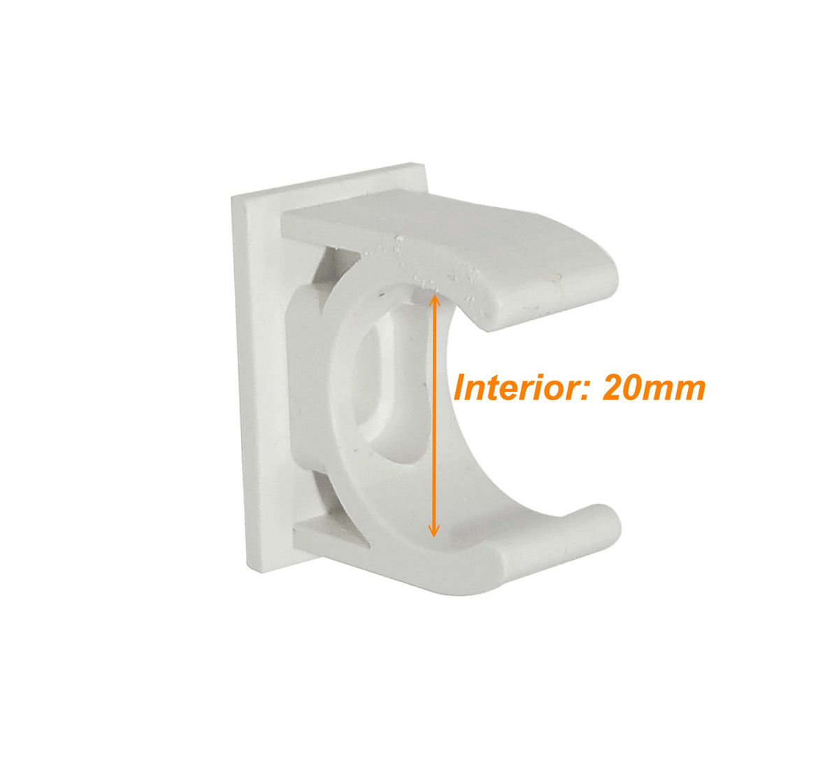 PVC20-A LINKCHIP 20mm Abrazadera de Sujeción para Tubo PVC Blanco con Tornillo