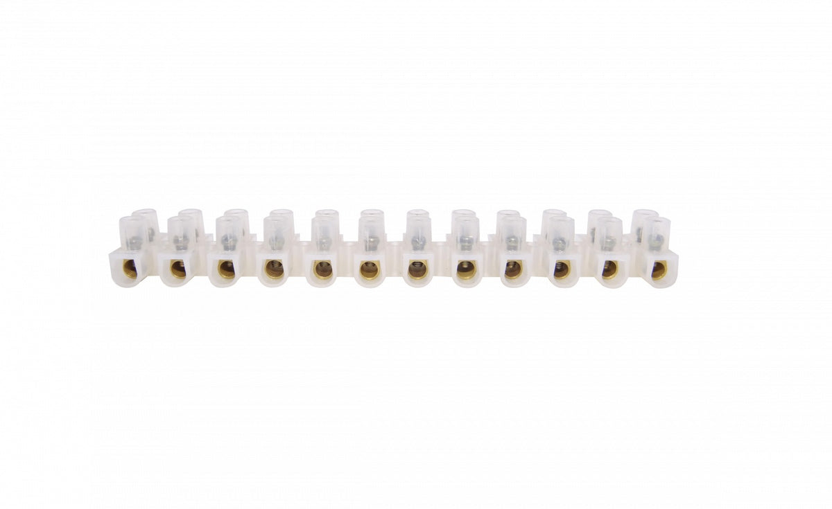 REGLETA-10A 10-Ampere 1,5mm2 12-Pares Regleta-Tornillos 380V 10A-Max 111x18x12mm