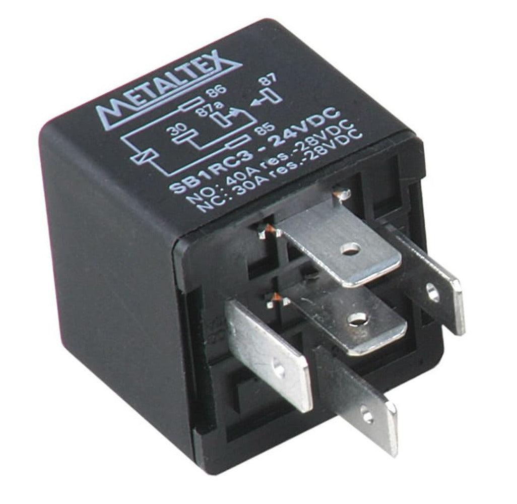 Relé automotriz SPDT 40A serie SB - Con fijación - 24VDC