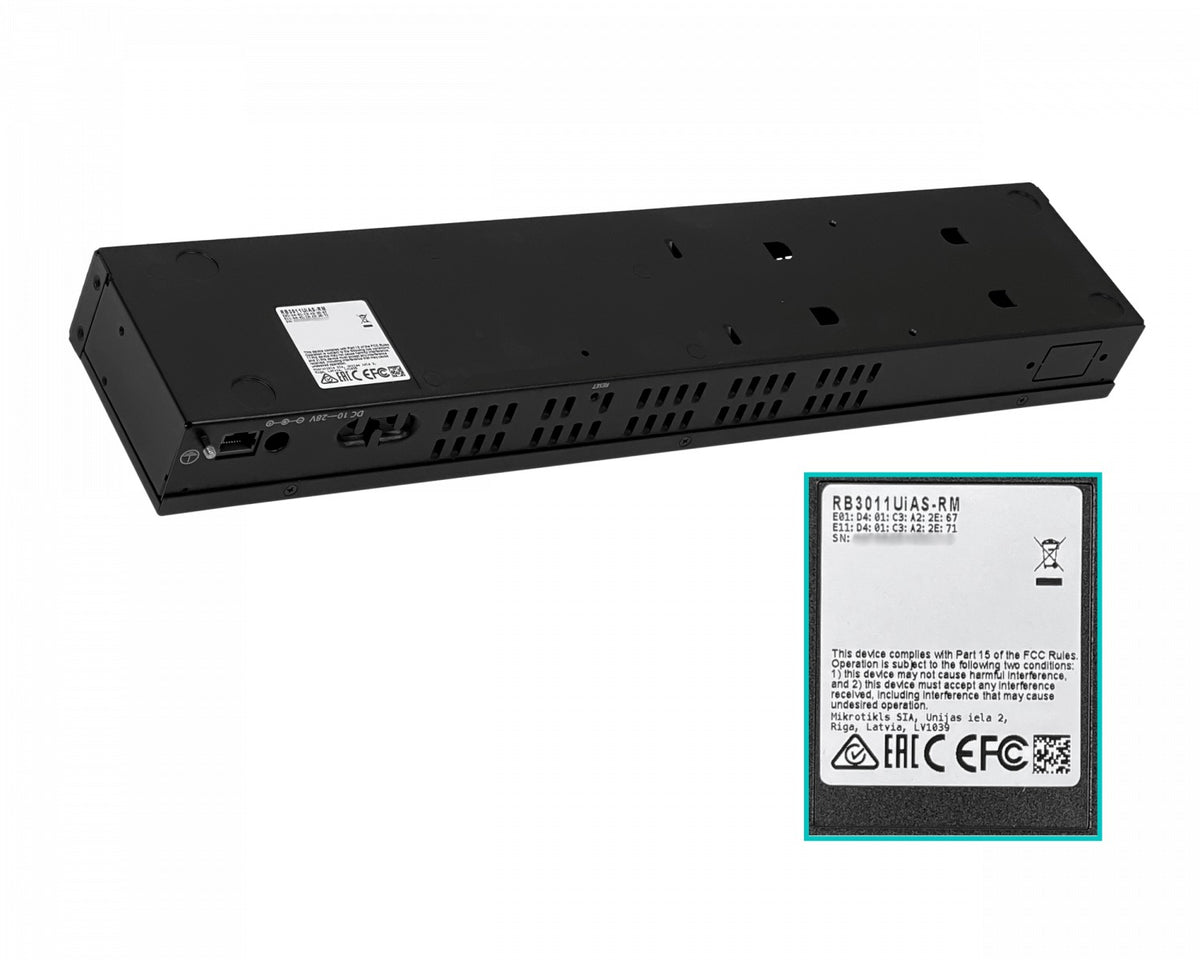 RB3011UIAS-RM MIKROTIK Router 10-1000 1-SFP 1-USB Pantalla LCD Licencia5 1,4GHz-Dual 1GB 1U-Rack 10-30VDC