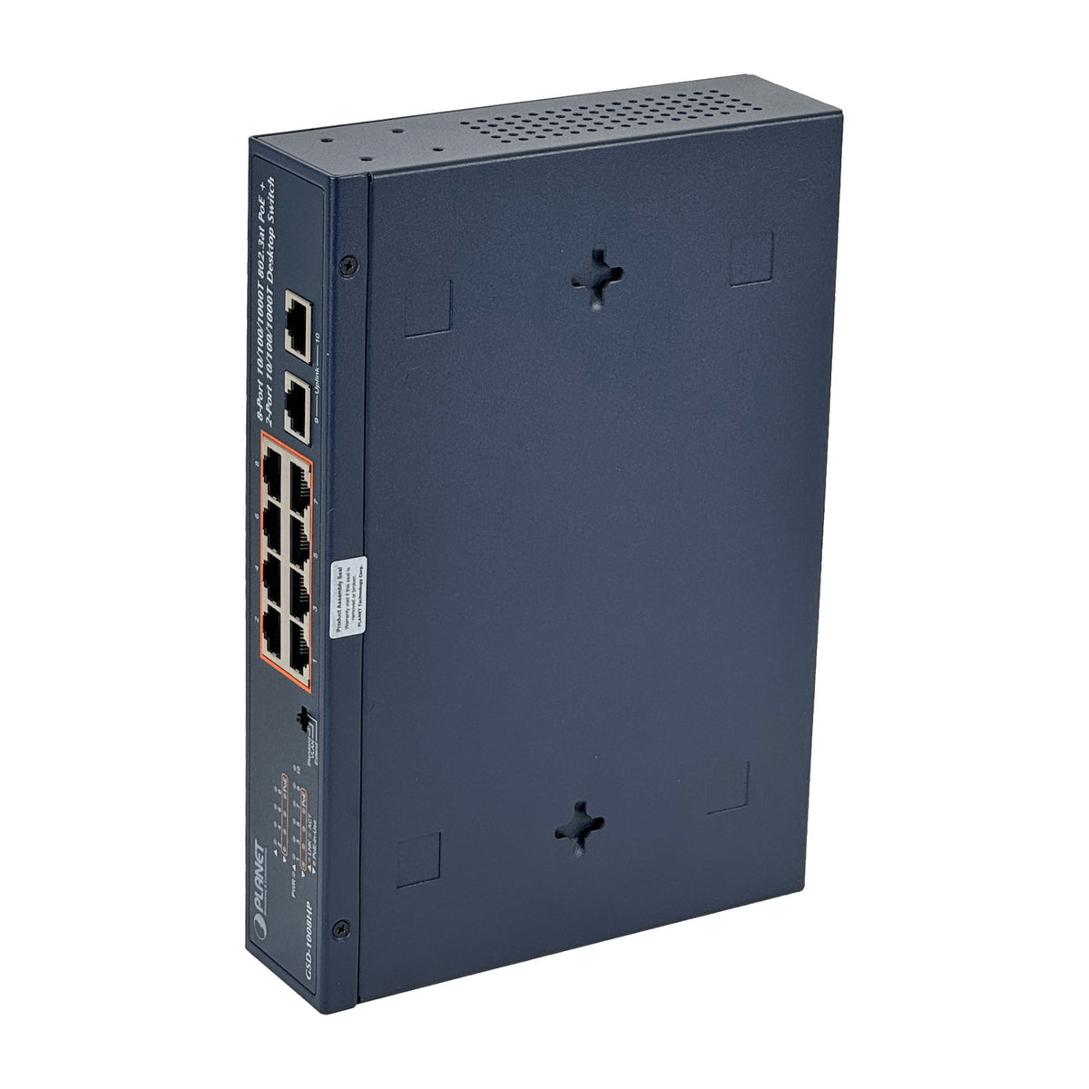 GSD-1008HP PLANET 10/1000 Mbps (8 puertos PoE+ 802.3af/at) 120W totales Switch no administrable para montaje en rack de 10 pulgadas, compatible con rack de 19 pulgadas
