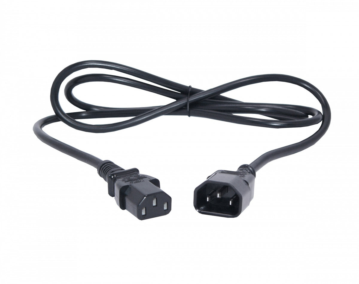 CCMC. 1,5mt Negro Macho-Hembra Cable de Poder C13-C14 IEC 6A 3x0,75mm2 150cm