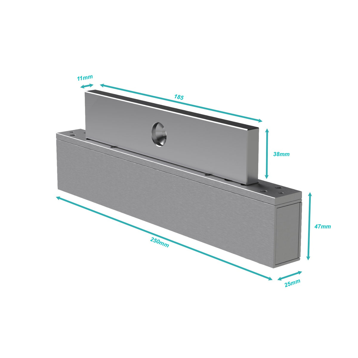 UA-270 UI Cerradura electromagnética de 270 kg, 12 VCC, 0,8 A, incluye soporte en L de aluminio UACC-LOCK-MAGNETIC-270KG UBIQUITI