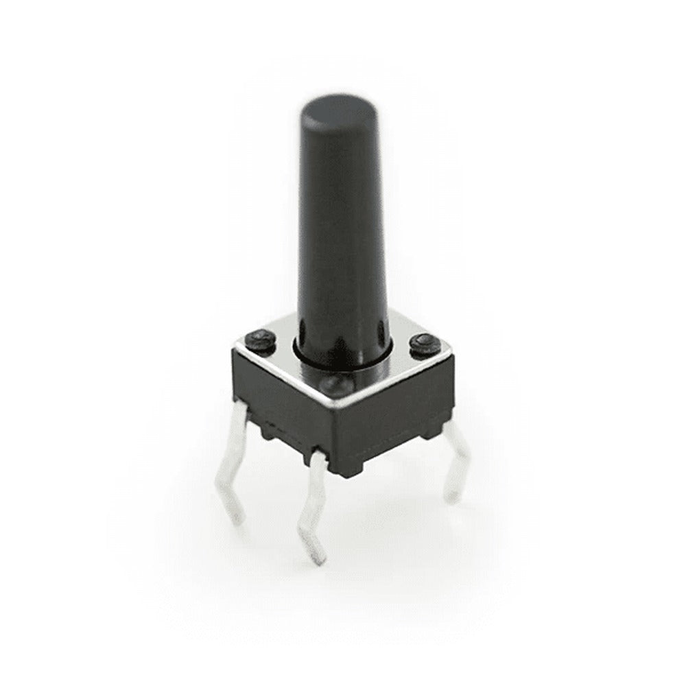 Botón pulsador compacto de 10mm de altura