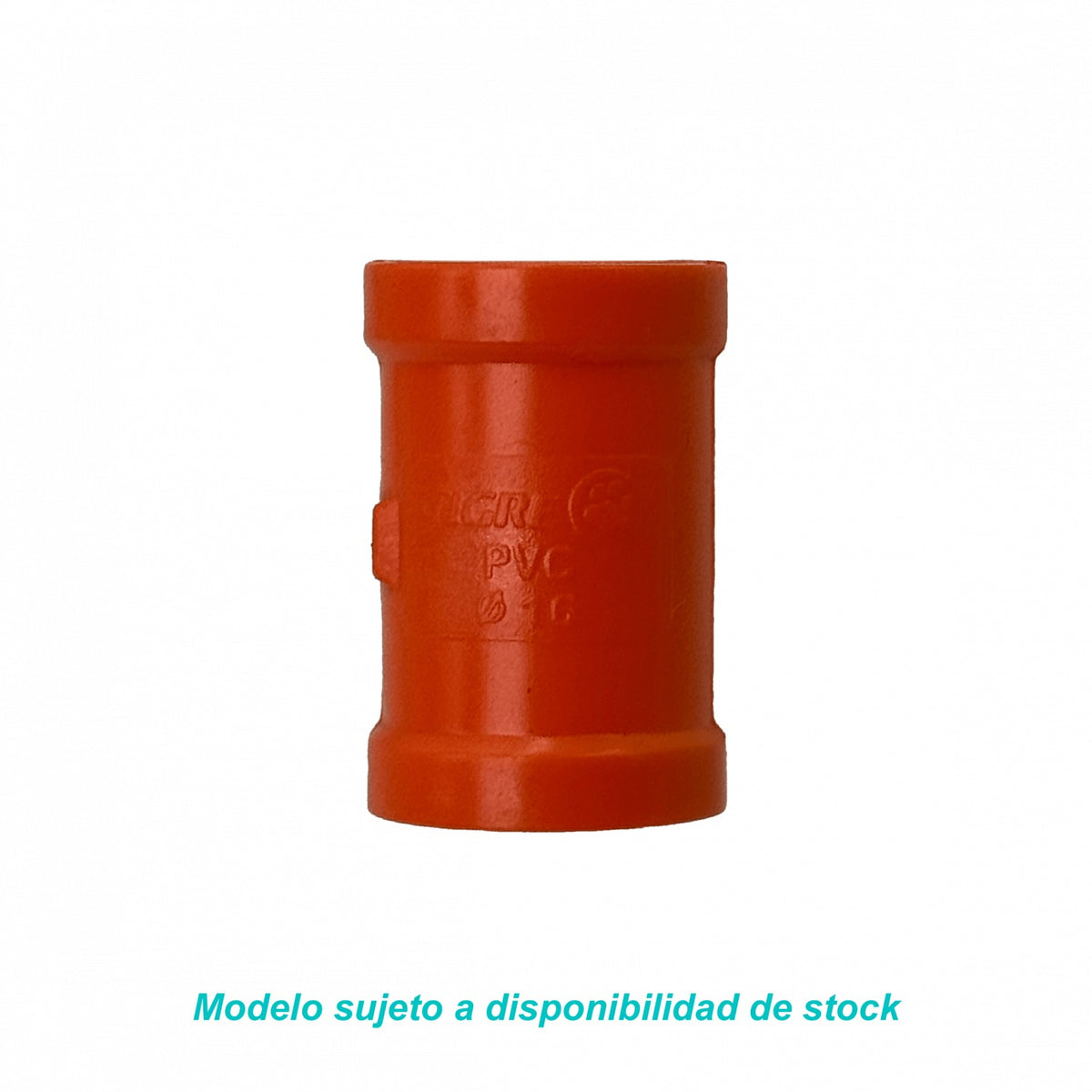 NVC16-CP 16mm Unión PVC para Conducto Naranja Certificación SEC