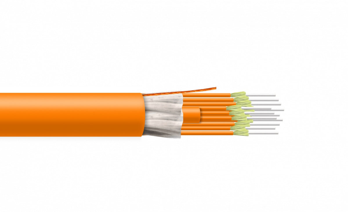 CFMT12 12-Fibras OM1 Cable 12mm Interior 1-metro LSZH Ajuste Apretado MM 62,5/125um