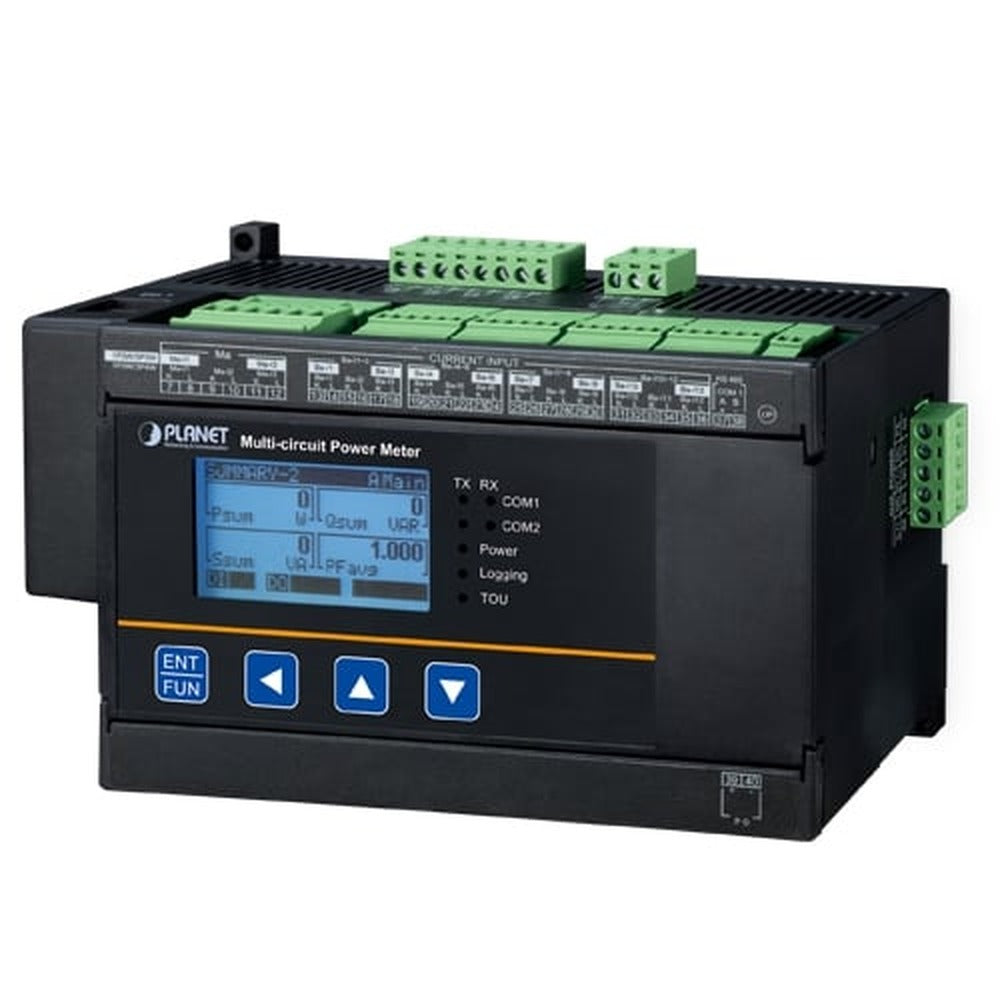 Medidor Inteligente de Energía Modbus RTU/TCP con Ethernet para Riel DIN de 5 Circuitos