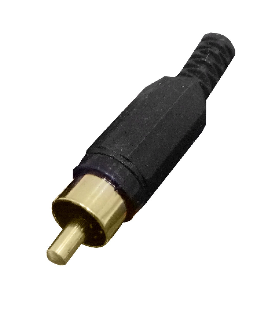 RCA-M 1-unid RCA-Macho Conector Negro Soldable