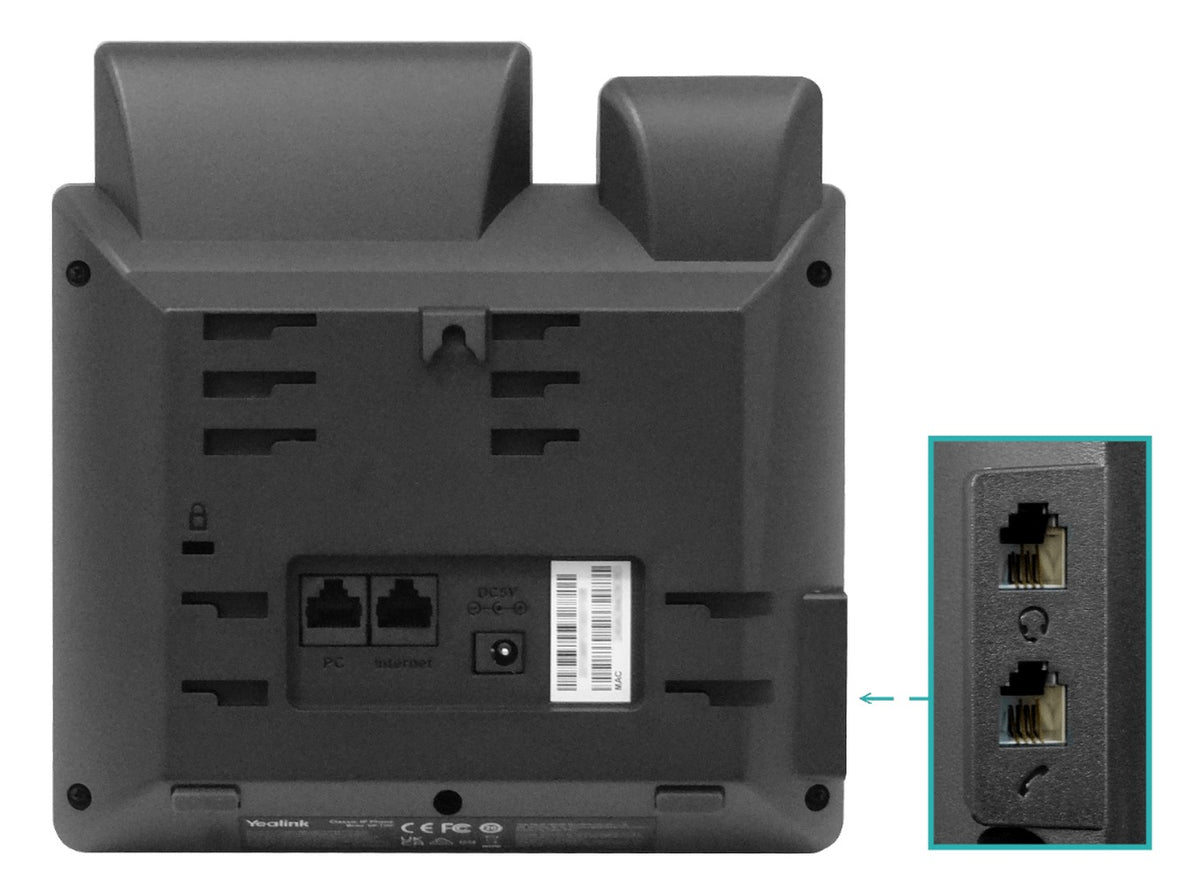 SIP-T30P YEALINK 1-Cuenta-SIP 2-Puertos-LAN incluye 5V3W PoE-af RJ9-Auricular Pantalla-sin-retroiluminar Teléfono IP
