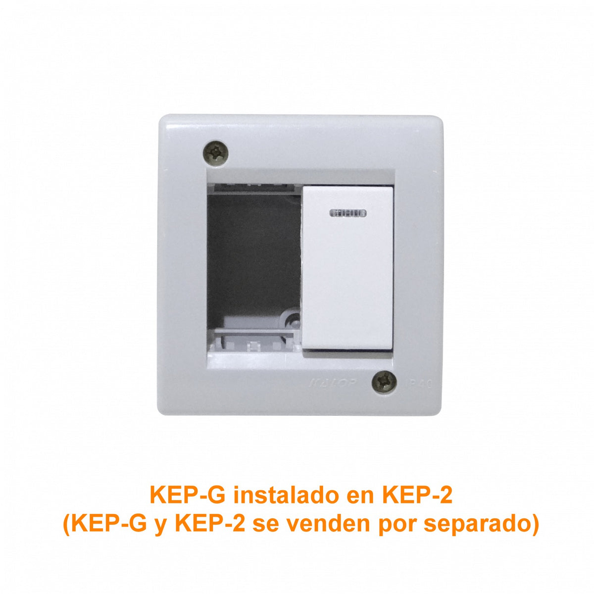 KEP-G KALOP Interruptor unipolar blanco de 9/12 con 2 pines para 16A 250V, requiere módulo KEP-A KL40100
