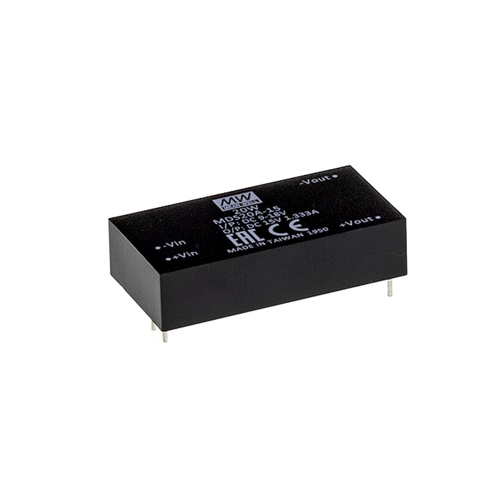 Conversor DC-DC modular médico 20W MDS20 - 9 a 18VDC - 5V