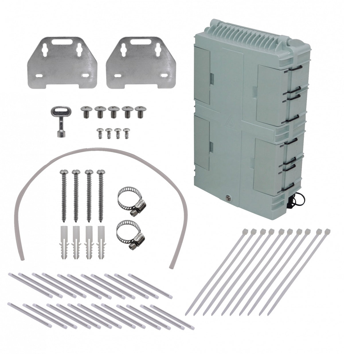 BOX-X16 Blanca 16-OptiTap 16-SC IP65 2-Estopa Caja Fibra NAP req-JXSXX miniSC
