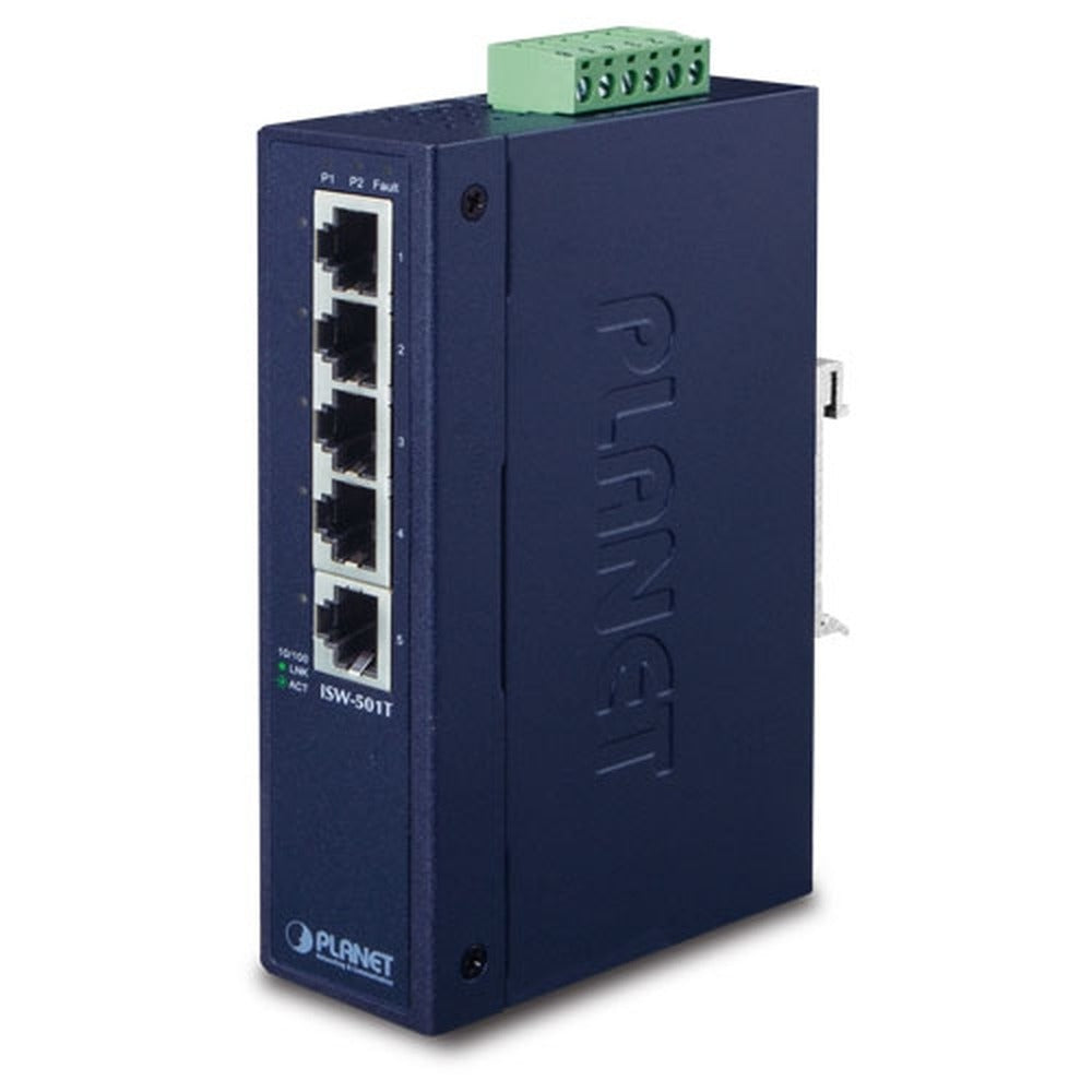 Switch Fast Ethernet Industrial 10/100TX de 5 Puertos (Temperatura de Funcionamiento de -40 a 75 Grados C)
