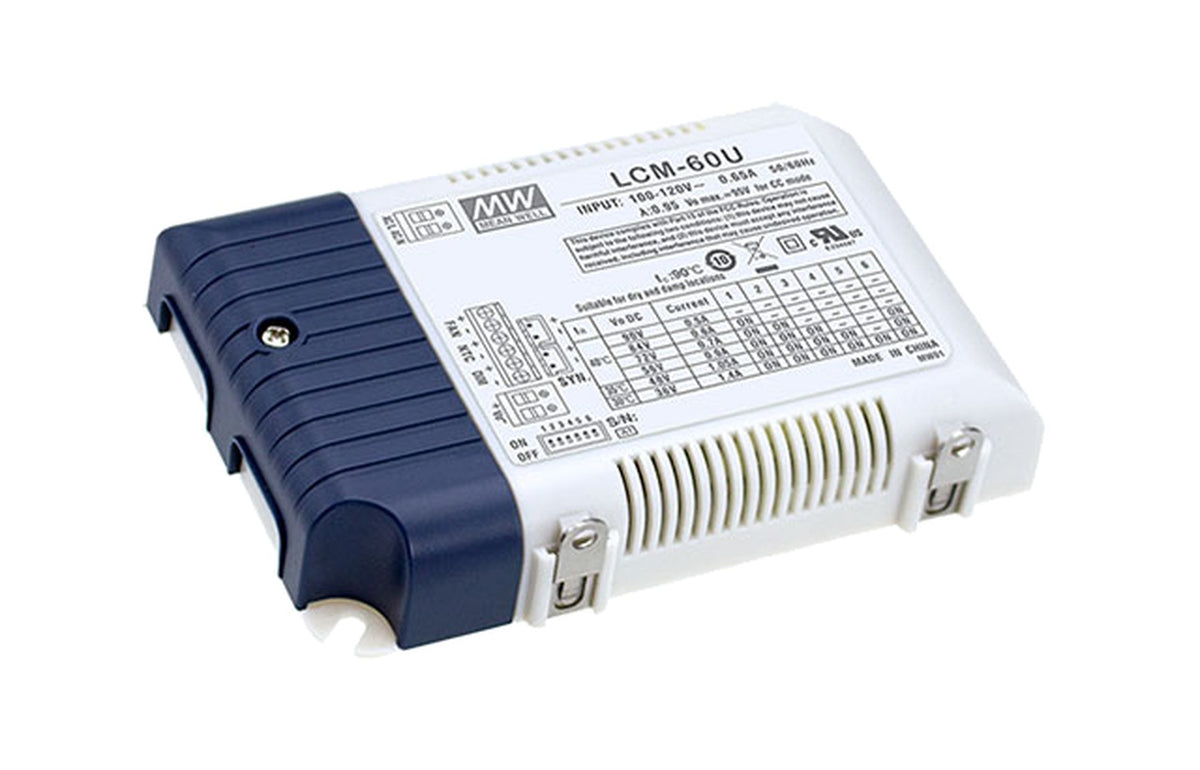Driver LED plástico corriente PFC opción sincronizado o DALI 60W LCM-60U - U - Atenuación sincronizada