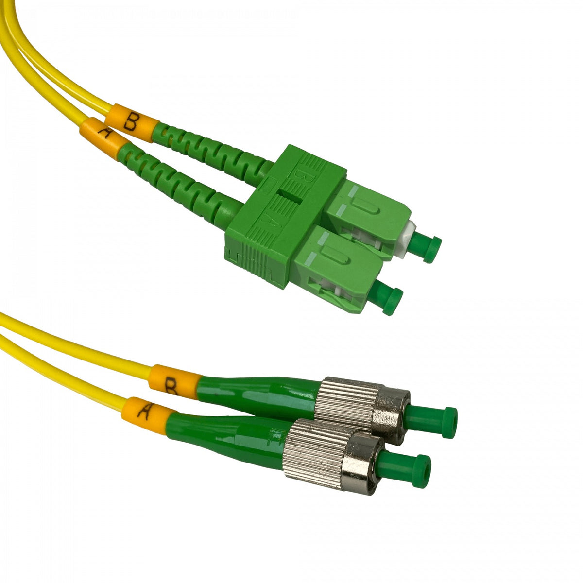 JFSAH2 Latiguillo de Fibra Óptica Duplex Monomodo SM SC/APC-FC/APC 2m 9/125um 3mm